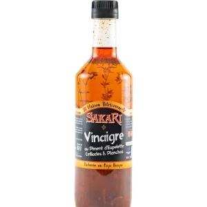 Vinaigre au piment d'Espelette grillades et planchas - 50 cl