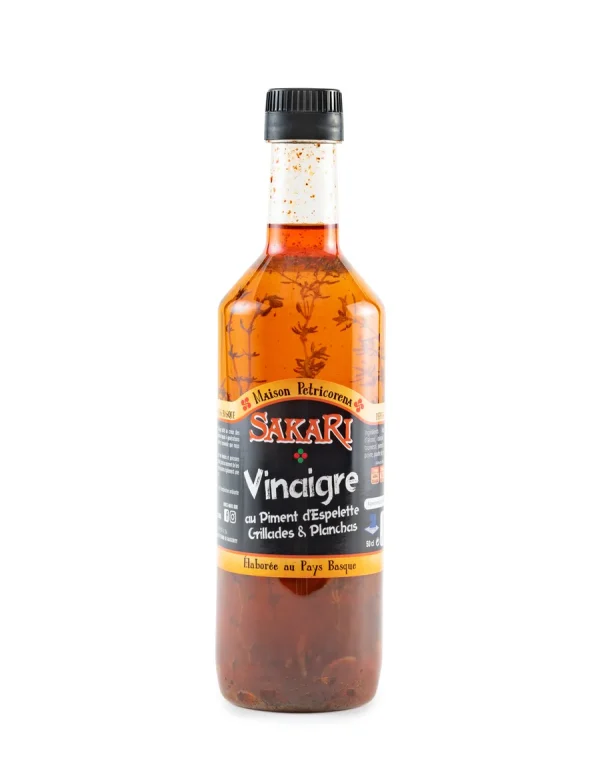 Vinaigre au piment d'Espelette grillades et planchas - 50 cl
