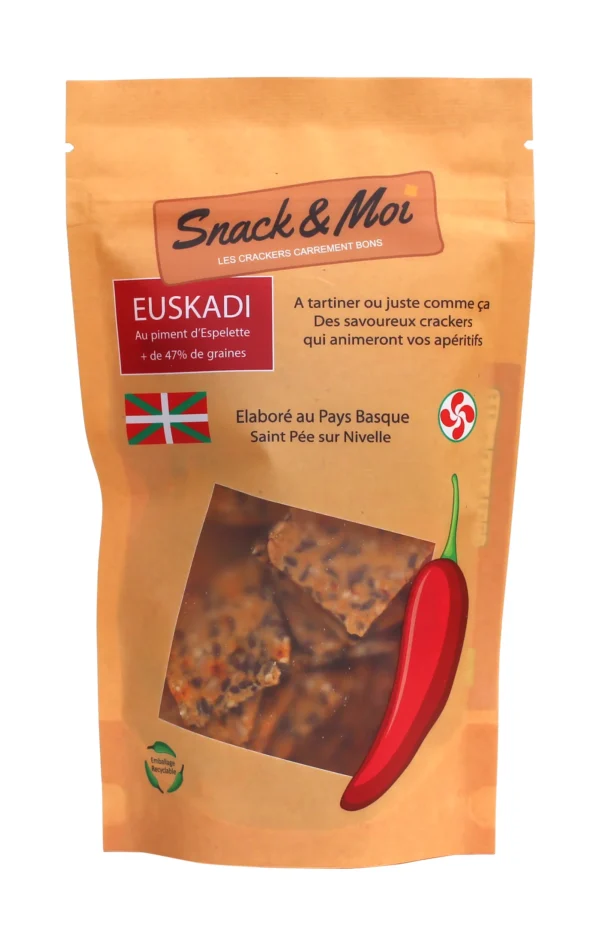 Crackers Bio au Piment d'Espelette - 100 g