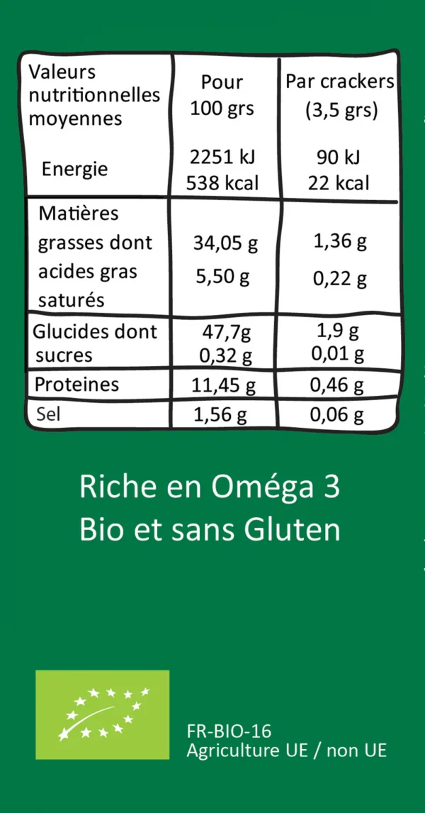 Crackers Bio au Fromage de Brebis - 80 g – Image 2