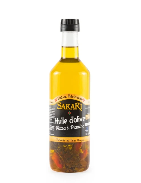 Huile d'olive piquante Sakari pour Pizza et Plancha