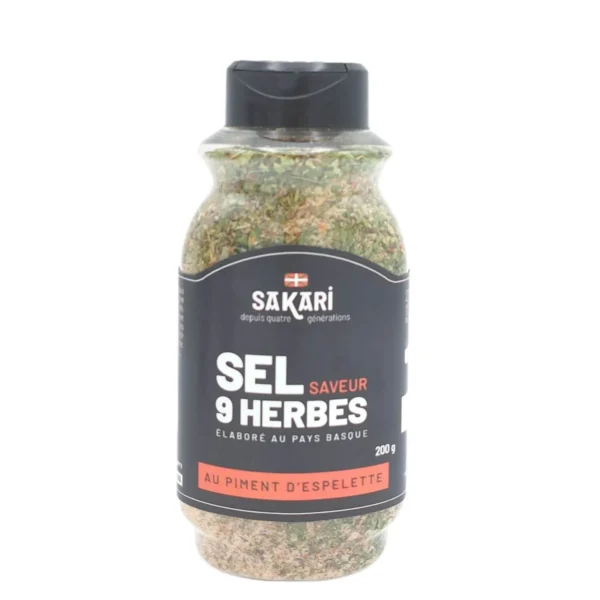 Sel saveur 9 herbes au piment d'Espelette - 200 g